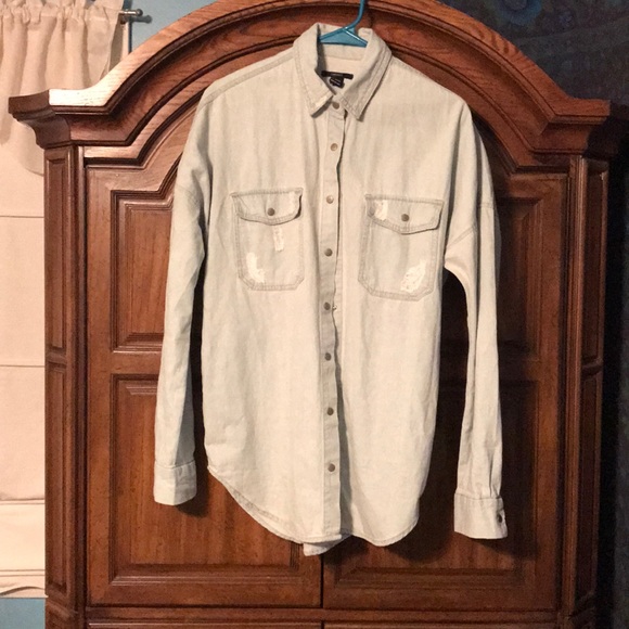 long sleeve denim button up - Picture 1 of 1